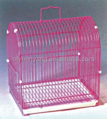 China Sustainable Metal Wire Bird Breeding Roll Cage With White Plastic Pan for sale