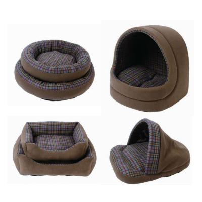 China Sustainable Wholesale Winter Heated Soft Fabric Travel Dog Bed for sale