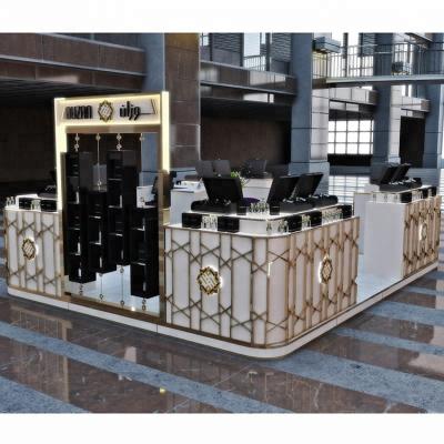 China Luxury Design MDF Perfume Salon Cosmetic Kiosk Display Furniture In Shopping Mall for sale