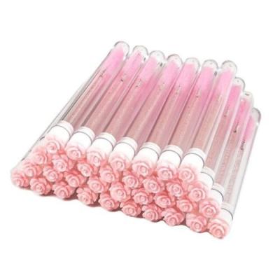 China Reused Mascara Wand Tube with Rose Pattern Eyelash Brush Tubes for Lash Extension for sale