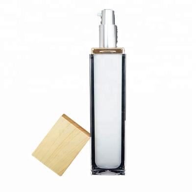 China Bamboo Tetragonal Personal Care Spray Pump Lotion Bottle for sale