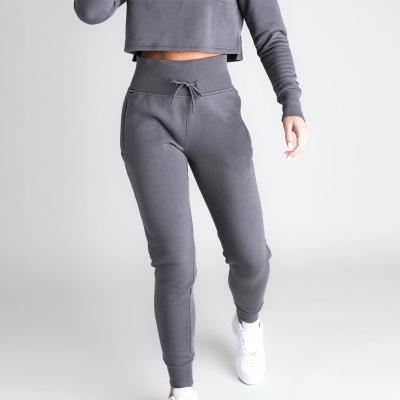 China Sport Workout Tracksuit Workout Tight Workout Tight Fit Womens Drawstring Gym Jogger Sweatsuit Women High for sale