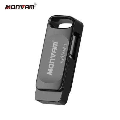 China Metal Monvam V20 Wholesale Usb Flash Drive In 4gb 8gb 16gb 32gb 64gb 128gb Metal Rotating Flash Drive for sale