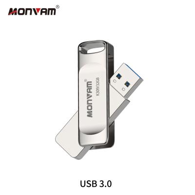 China Zinc Alloy Monvam K309 Creative Metals Pendrive 3.0 256gb 128gb 64gb 32gb 16gb 8gb Original Capacity Swivel Memory Sticks Usb Flash Disk for sale