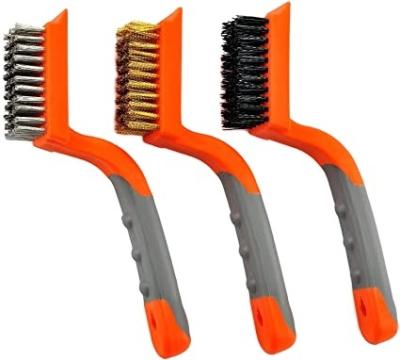 China Multifunctional Wire Brush Cleaning 3pcs Brush Resistant Nylon/Scratch Resistant Brass Stainless Steel/Sweeps for Rust, Weld Slag, Dirt and Paint for sale