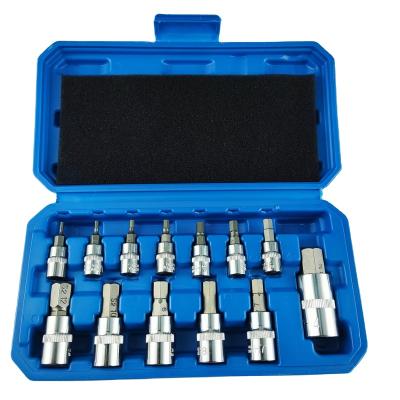 China Repairing Tools 13pcs Durable HEX Bit Socket Cr-V for sale