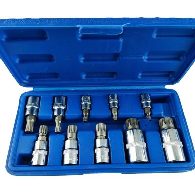 China CAR REPARING TOOLS 10pc M S2 Bit Socket Set for sale