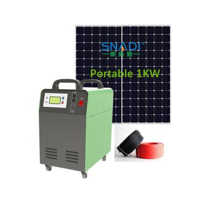 China Home SUNA Portable Solar Generator System Off Grid Solar Power Energy Panel 1000 Watt Solar System 1 KW all in one solar system for sale