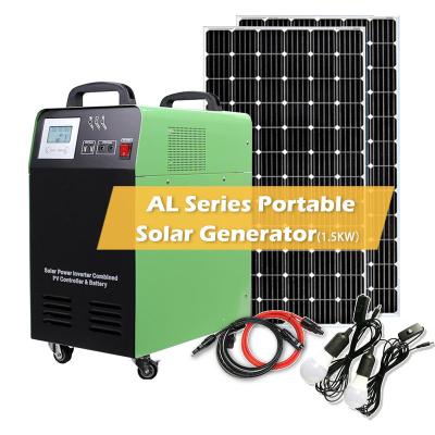 China Home SUNA-AL Off Grid Solar Power Energy Panel Portable Solar System All in One Machine Solar Generator for sale