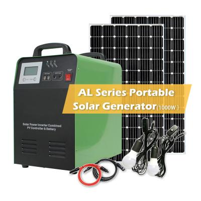 China Home Manufacturer off grid pure sine wave 1000w all in one  complete solar power system home for sale