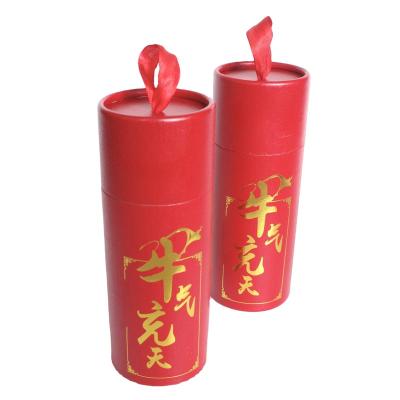 China Round Tube Packaging Box Wrapping Paper Biodegradable Wholesale Environmentally Friendly Recycled Paper Gift Box for sale