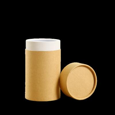 China New Biodegradable Kraft Box Design Biodegradable Natural Coffee Food Powder Round Can Packaging Tube for sale