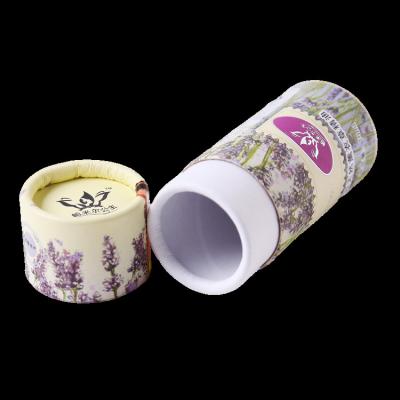 China Perfume Bottle Lip Balm Paper Tube Box Biodegradable Round Essential Oil Packaging Bottle for sale