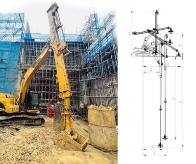 China 25m BS900E Hydraulic Digger Dipper Arm Extendable Arm For Digging Deep Pit for sale