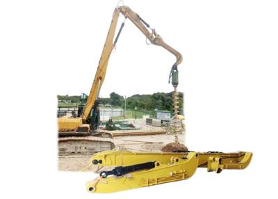 China 16m 18m 19m Excavator Piling Boom And Arm Pile Driver Attachment High Strength for sale