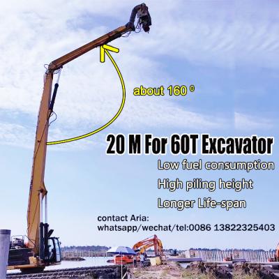 China Customized Excavator Piling Boom Arm Sheet Piling Attachment For Construction Work for sale