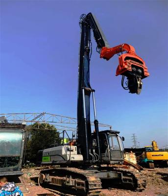 China Excavator Mounted Sheet Pile Driver Long Reach Arm , Excavator Pile Boom Arm for sale