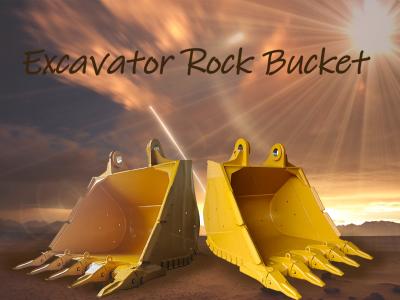 China Customizable High Strength Rock Bucket Attachment Excavator Rock Loading Bucket for sale