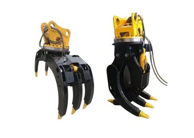 China 6-8T hydraulic grapple for grabbing log stone excavator attachments for sale