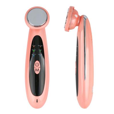 China Skin Tightening Portable Ion Heating Face Whitening Skin Tightening Galvanic Face Massager Beauty Device for sale