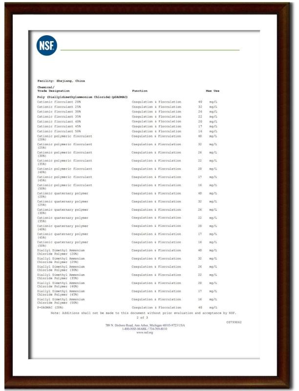 NSF - Yixing bluwat chemicals co.,ltd