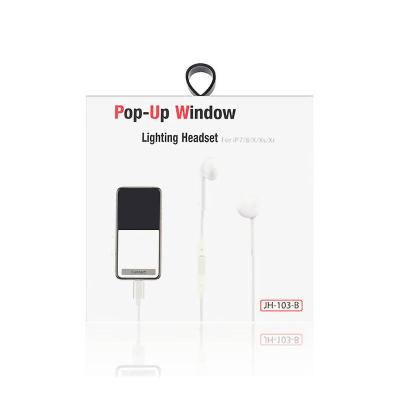 China Hot Selling In-Ear Earpod Earphone Plug For iPhone Cable Earphone Lightning Handfree Headphone With Mic Earbuds For iPhone 12 for sale