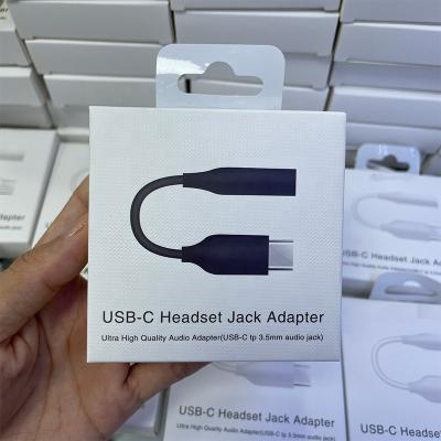 China Original Logo For Samsung Ultra Audio Mobile Phone Earphone Adapter Cable USB C To 3.5mm Earphone Jack Adapter for sale