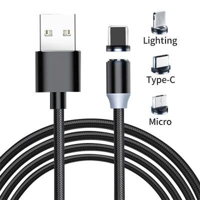 China Wholesale Mobile Phone 3 in 1 Magnetic Cable Usb Charging Cable For Type C iPhone Micro Cable for sale