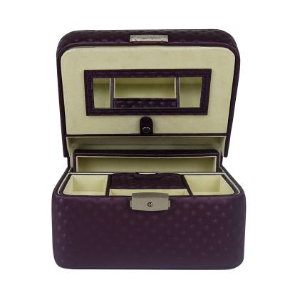 China Necklace Storage Leather Jewelry Travel Storage Box Mini Organizer Boxes Customized Jewelry Packaging Box for sale