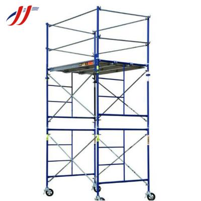 China Building Construction Scaffolding Walk Through System Single H Shoring Door Painted Steel Scaffolding Ladder Frame Scaffolding System for sale