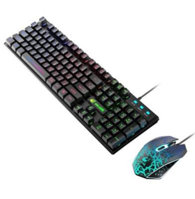 China For T13 game set Japanese version mechanical keyboard and mouse assembly LED lights gaming keyboard and mouse for sale