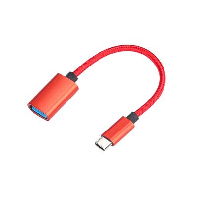 China MP3/MP4 Player 15cm Nylon Aluminum Alloy Suitable For HUAWEI Android Mobile Phone To Connect U Disk OTG Adapter Cable for sale