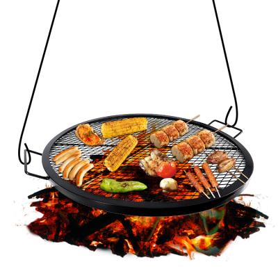 China Easily Cleaned High Carbon Steel Outdoor Camping Dinner Fire Pit Grill Grills Portable Barbecue Fire Pit Grill YKW-002 for sale