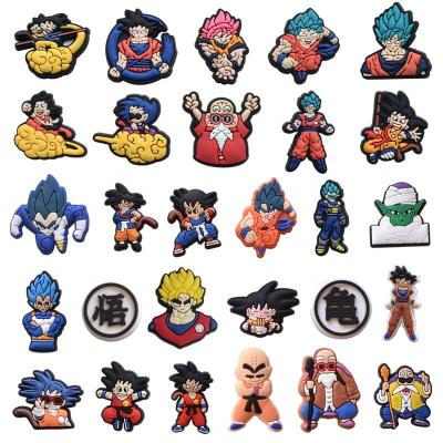 China Wholesale New Hobble Charm Croc Charms Dragon Balls Cartoon Soft PVC Rubber Hobbles Shoes Anime Croc Charms for sale