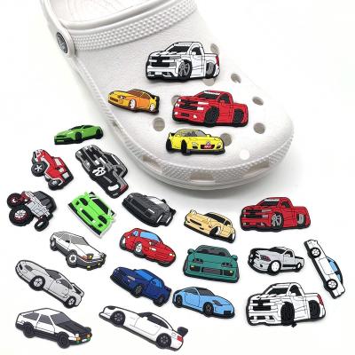 China Wholesale New Arrival Kids Cartoon Clog Charm Soft Rubber Slipper Decoration Charms Custom Car Croc Charm for sale