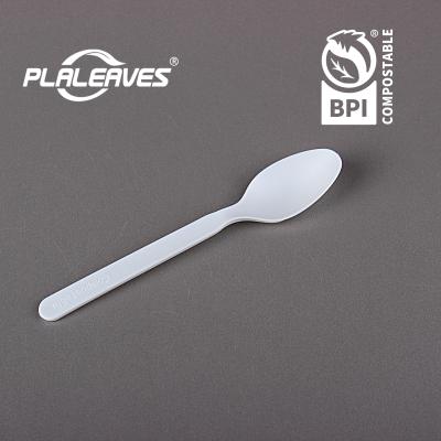 China PLALEAVES 6 Inch Spoon Knife Fork CPLA Eco Friendly Disposable Cutlery Set Biodegradable For Travel for sale