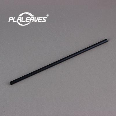 China PLALEAVES Disposable Eco Friendly Biodegradable Biodegradable Stored Eco Friendly Disposable Straws PLA Drinking Straws Black Straight Plastic Straws For Bar Party for sale