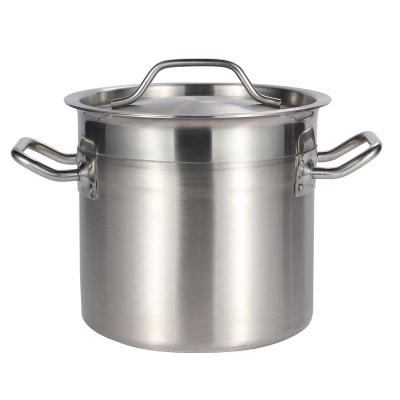 China Sustainable Stock Style 05 Stainless Steel Cooking Pot With Compound Bottom for sale