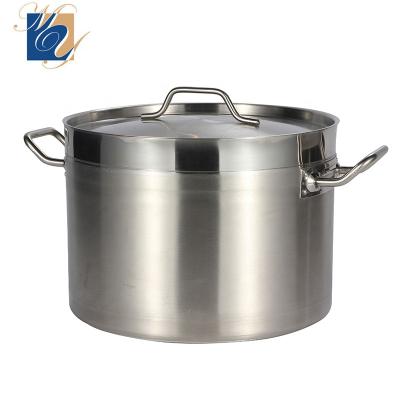 China Viable Commercial Kitchen Bucket Stock Kitchen Stainless Steel Hotel Restaurant Large Soup Pot for sale