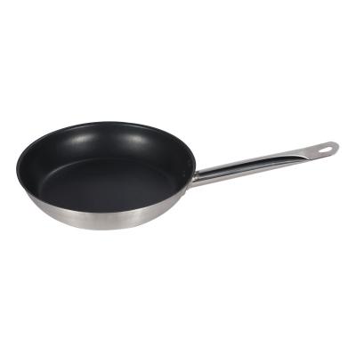 China Sustainable Restaurant Kitchen Stainless Steel Nonstick Frying Pan for sale