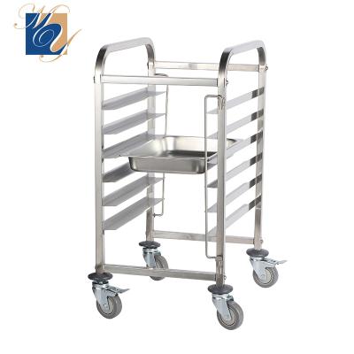 China 6 Layer Stainless Steel GN Pan Kitchen Trolley for sale