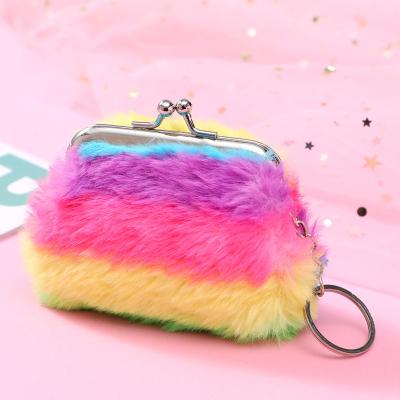 China Fashion Purse Girl Heart Plush Bag Cartoon Soft Cute Wallet\NEW Comfortable\Durable 3 Inch Plush Coin Purse for sale