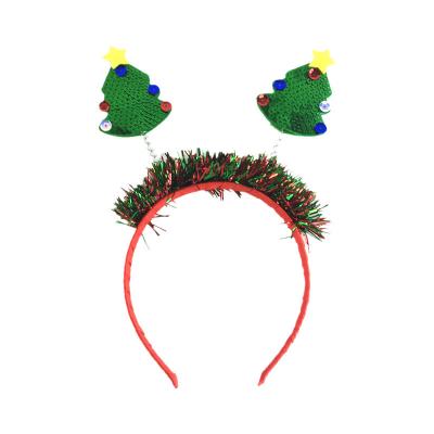 China Women's Party Supplies Funny Hair Accessories Christmas Tree Spring Headband Women Kids Festival Dress Up Headband for sale