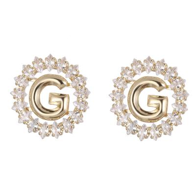 China Design Luxury Fashion Vintage Pearl Letter G Stud Earrings Women Gold Letter Lnspired CC Earring Jewelry Bohemian Gift Sets for sale