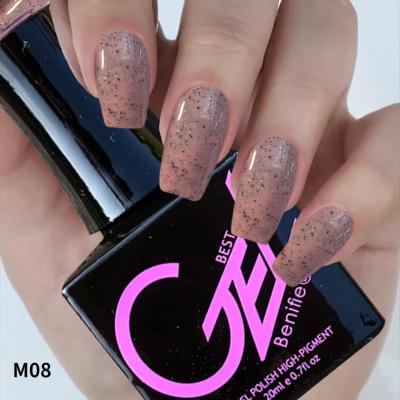 China Wholesale Nail Art Beauty Color Soak Off One Step 3 In 1 Polish Matte Top Coat Nail Art Color Gel Soak Off for sale