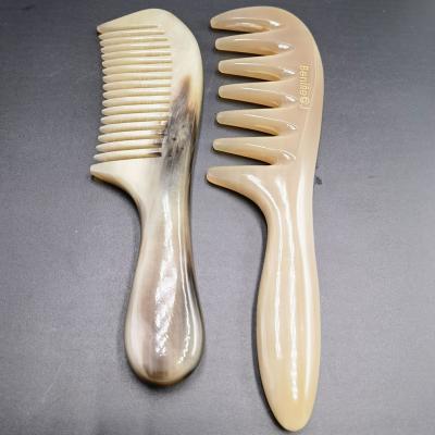 China Natural Crafts Buffalo Horn Hair Comb Pure Handmade Ox Horn Comb Naturally Eco-Friendly for sale