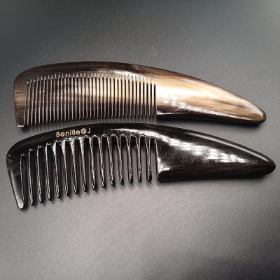 China High Quality Naturally Eco - Friendly Pro Tooth Buffalo Horn Hair Fine Comb For Women for sale