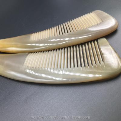 China Anti Static Naturally Eco-friendly Massage Horn Massage Beef Boutique Hair Comb Craft Gift Comb for sale