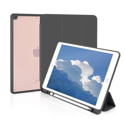 China Magnetic Auto-Sleep Function New Acrylic Smart Shockproof Magnetic Sleep&Wake Tablet Case With Pencil Holder For Apple iPad Air3 Air 3 Pro 10.5 for sale