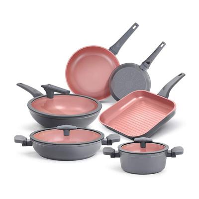 China Viable non-stick kitchen cookware sets in stock for sale